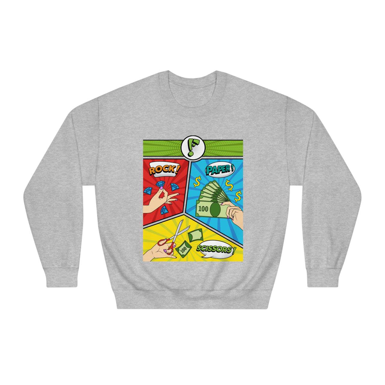 ROCK,PAPER, SCISSORS CREWNECK